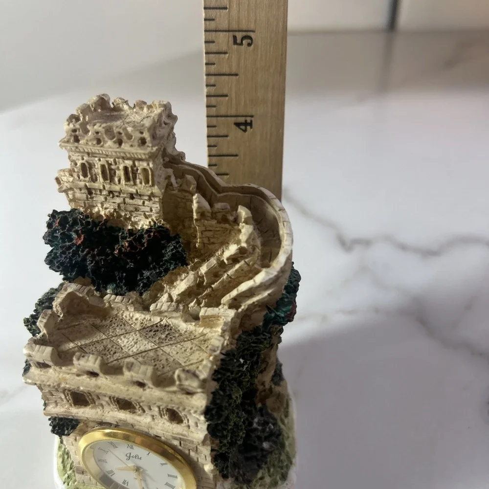 Elegance Quartz Castle Clock Figurine‎ Tabletop Decor Medieval Style Made China
